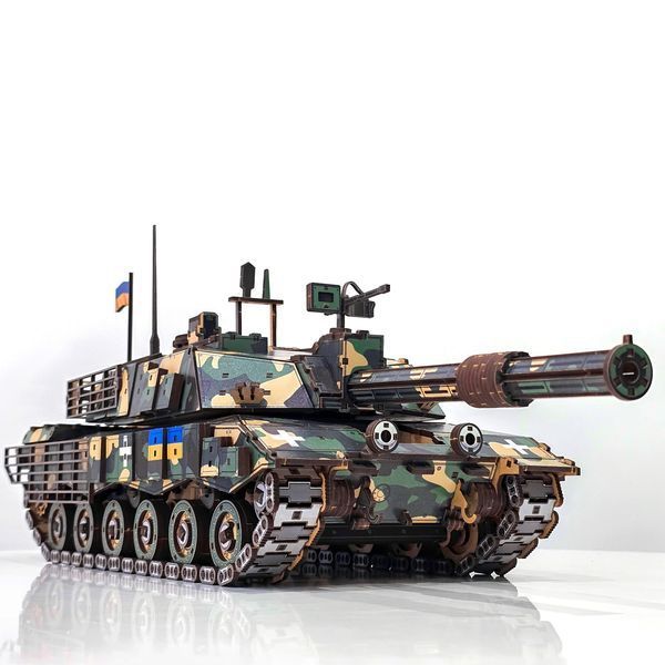 Деревянный 3D конструктор "Танк CHALLENGER 2" The Gravix механическая 3D модель CHALLENGER  фото