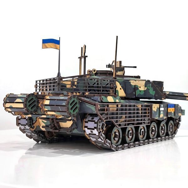 Деревянный 3D конструктор "Танк CHALLENGER 2" The Gravix механическая 3D модель CHALLENGER  фото