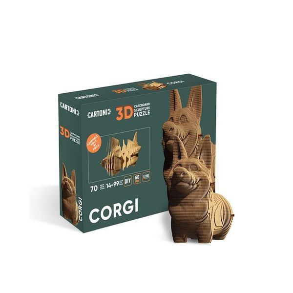 Картонний 3д пазл "Коргі" Cartonic об'ємний конструктор CARTCORG фото