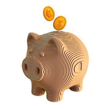 Картонний 3д пазл "Свинка-скарбничка" Cartonic об'ємний конструктор CARTPIGGY фото