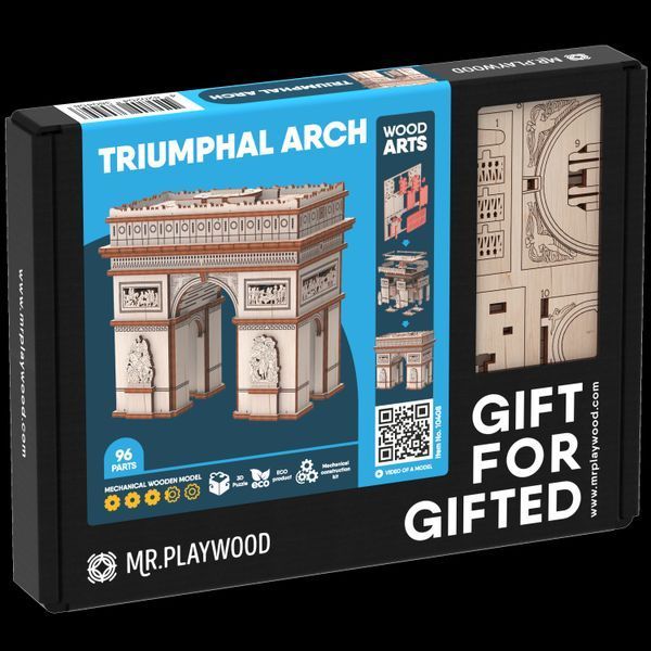 Конструктор з дерева Тріумфальна арка Mr. Playwood механічна 3D модель 96 деталей 000033372 фото