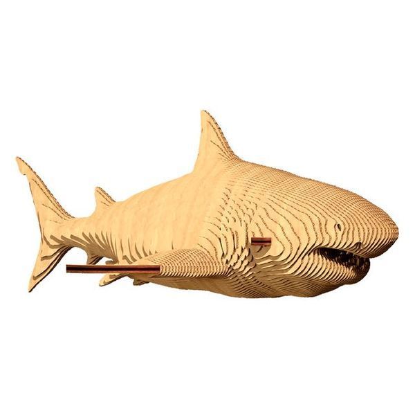 Картонний 3д пазл "Акула" Cartonic об'ємний конструктор CARTSHARK фото