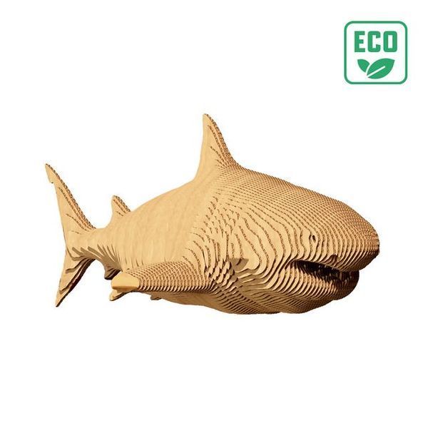 Картонний 3д пазл "Акула" Cartonic об'ємний конструктор CARTSHARK фото